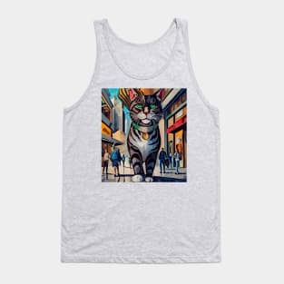 watercolor cat in the shopping mall Tank Top